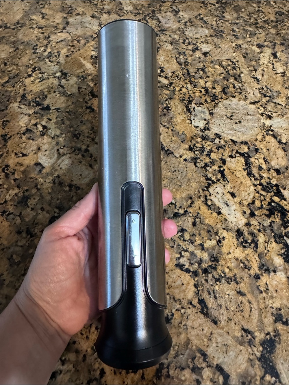 Electric Stainless Steel Wine Bottle Opener - Black